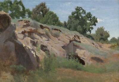 Rocky Slope by Jean Baptiste Camille Corot